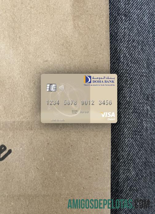 Cartão de débito Visa Qatar Doha Bank Photolook Front baixar para verificação